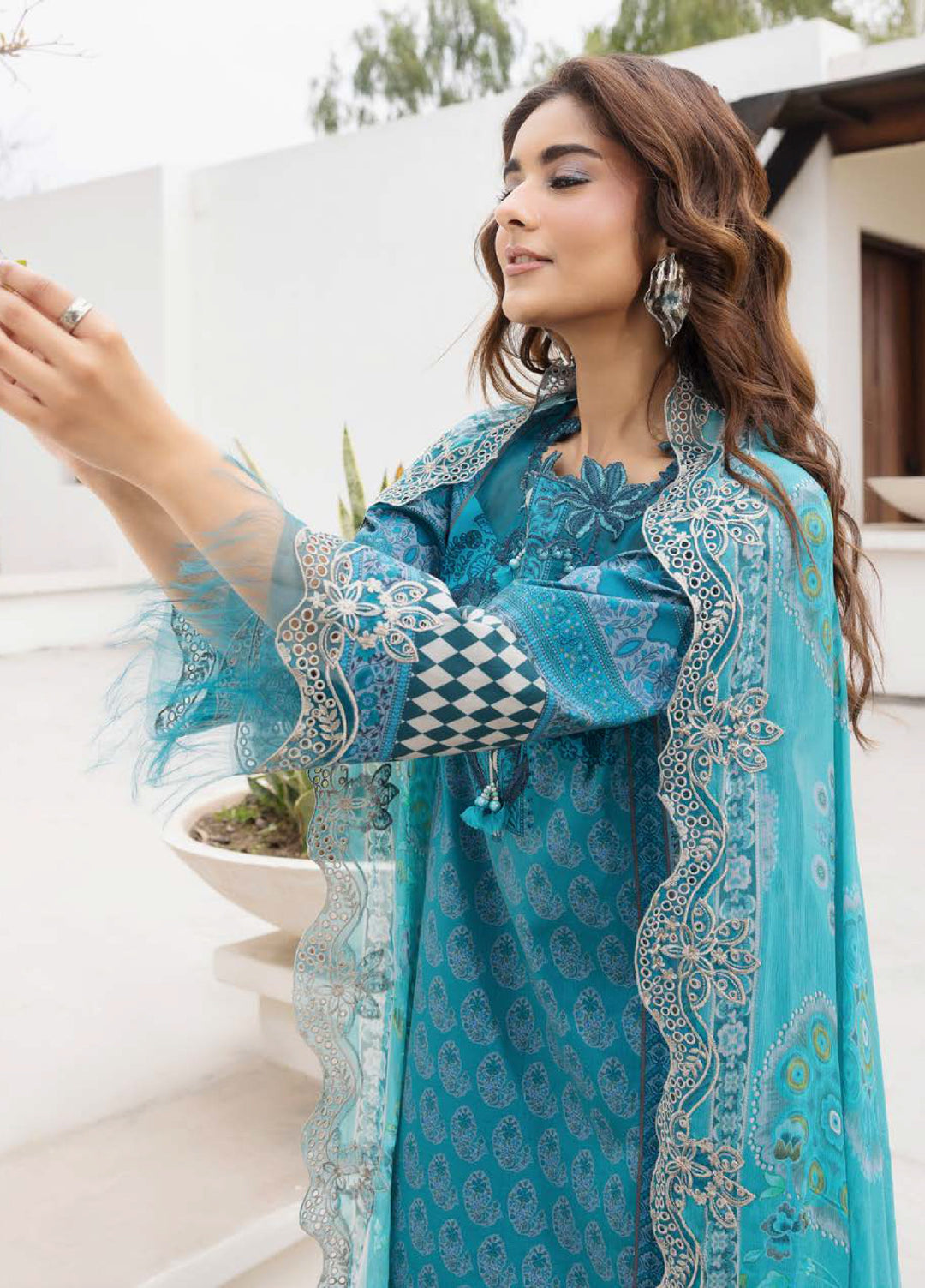 Combination by Charizma Unstitched Embroidered Lawn 3 Piece Suit CHR26UCL CC6-24 - Festive Collection