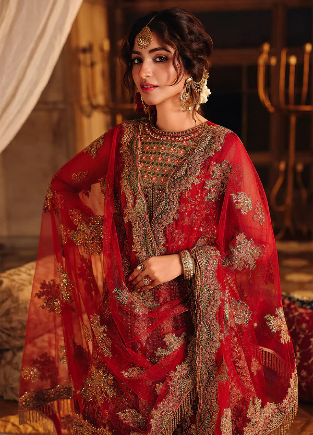 Silsila by Meeral Pret Embroidered Net 3 Piece Shehnoor - Festive Collection