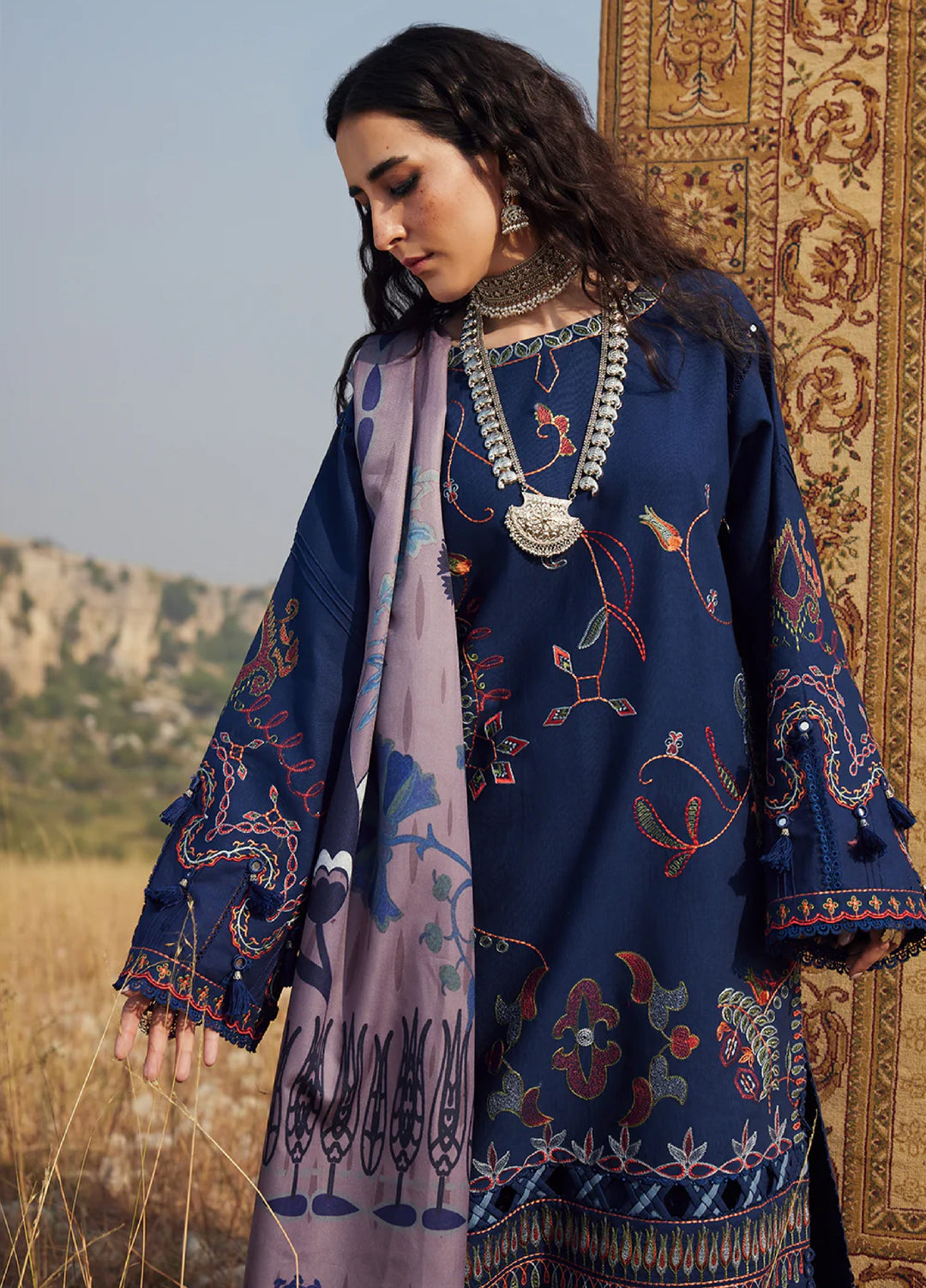 Saira Rizwan Unstitched Khaddar Embroidered Suits 3 Piece SR25UW D-08 Mahrukh - Winter Collection