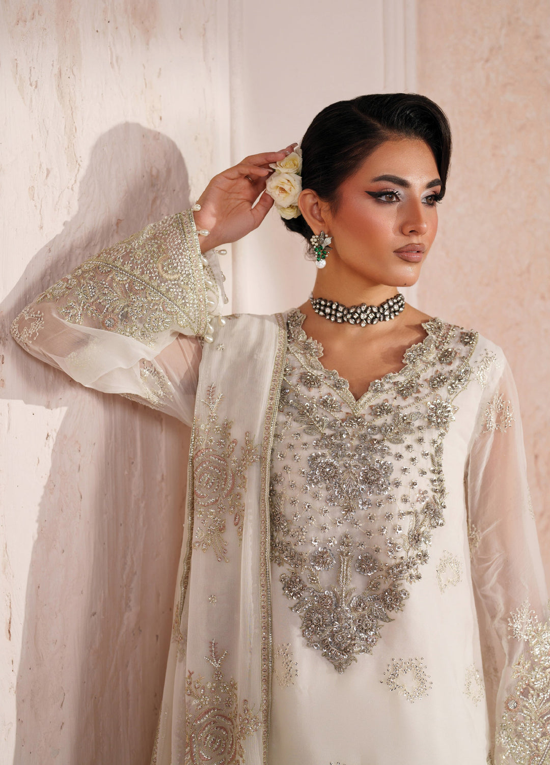 Aymal by Alizeh Fashion Unstitched Embroidered Chiffon 3 Piece Suit AFB26UA D-05 Zeba - Festive Collection