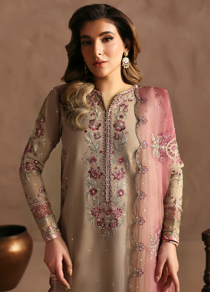 Xenia Formals Unstitched Embroidered Koraen Silk 3 Piece Suit XF26UF D-1 TAEEN - Festive Collection
