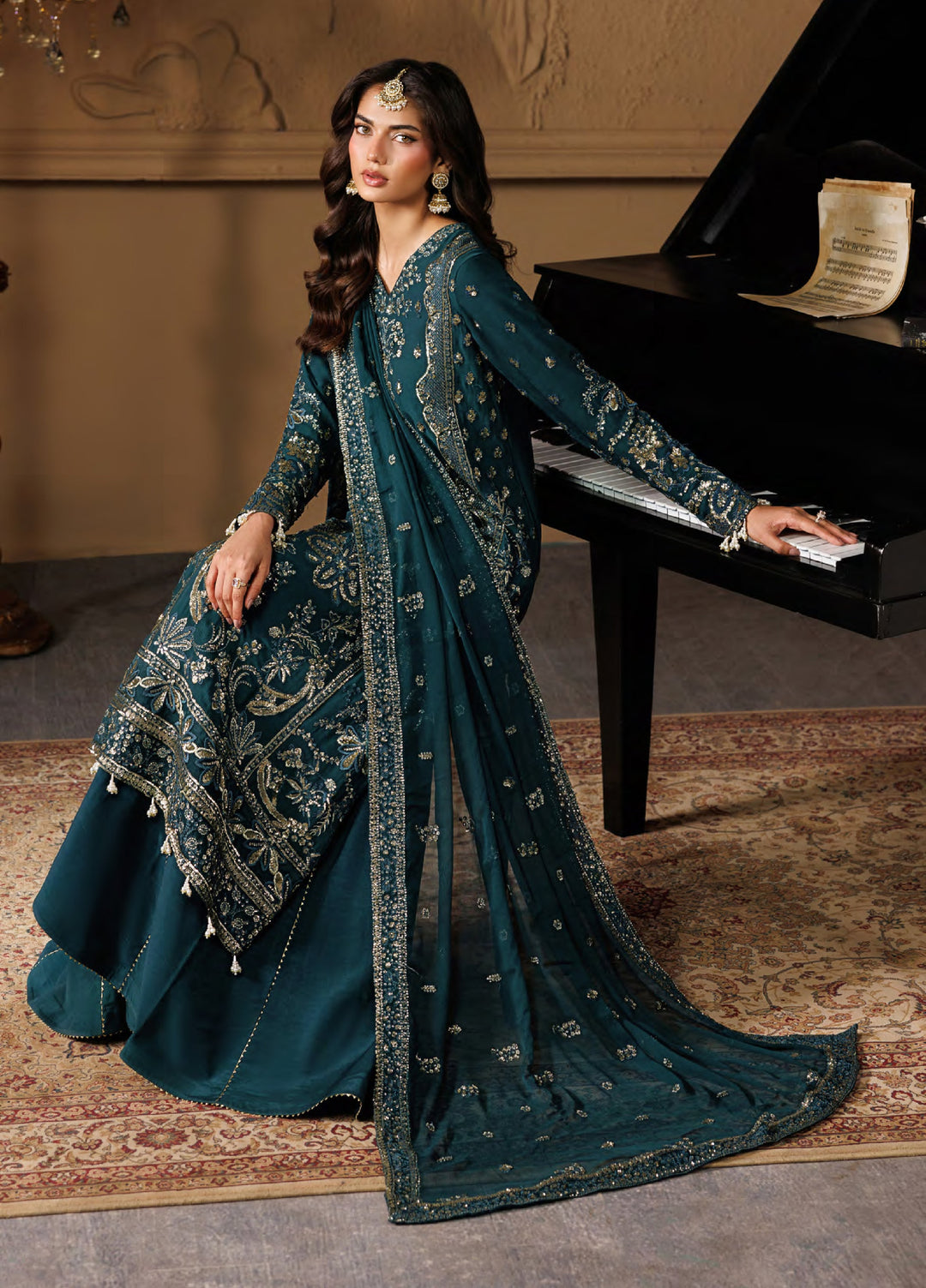 Celeste by Emaan Adeel Unstitched Embroidered Chiffon 3 Piece Suit EA26UCF Asteria - Festive Collection