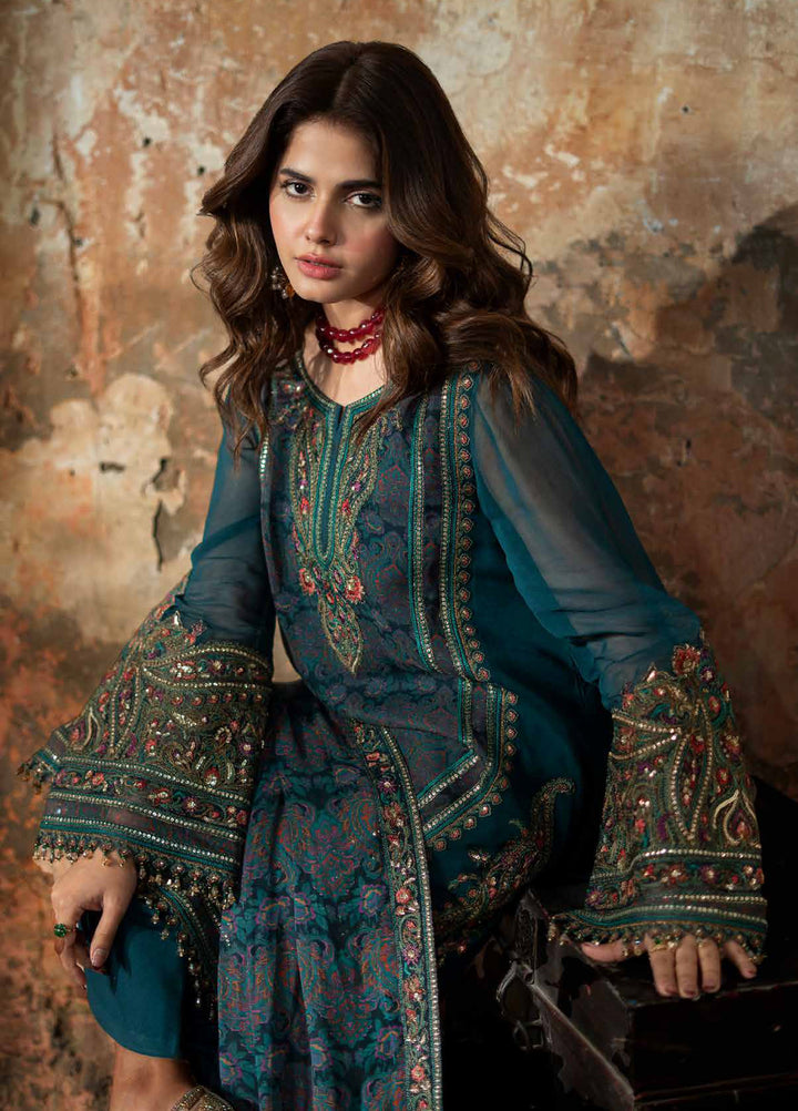 Vasal by Charizma Unstitched Embroidered Chiffon 3 Piece Suit CHR26UV VSL6-07 - Festive Collection