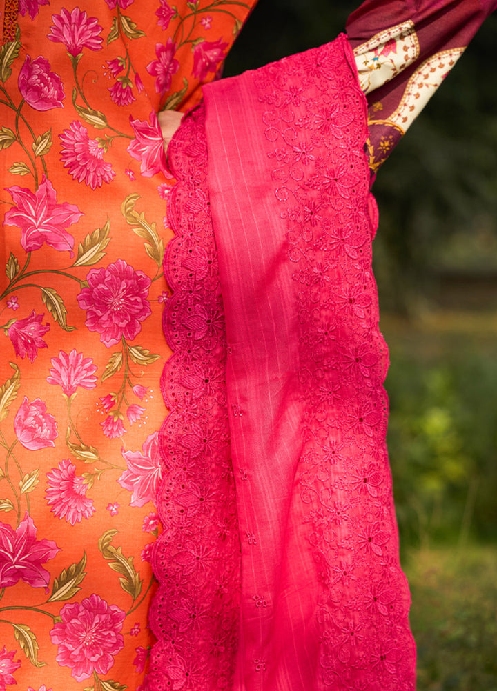 Raha Summer Prints by RajBari Unstitched Printed Lawn 3 Piece Suit RB26URS D-01 - Summer Collection