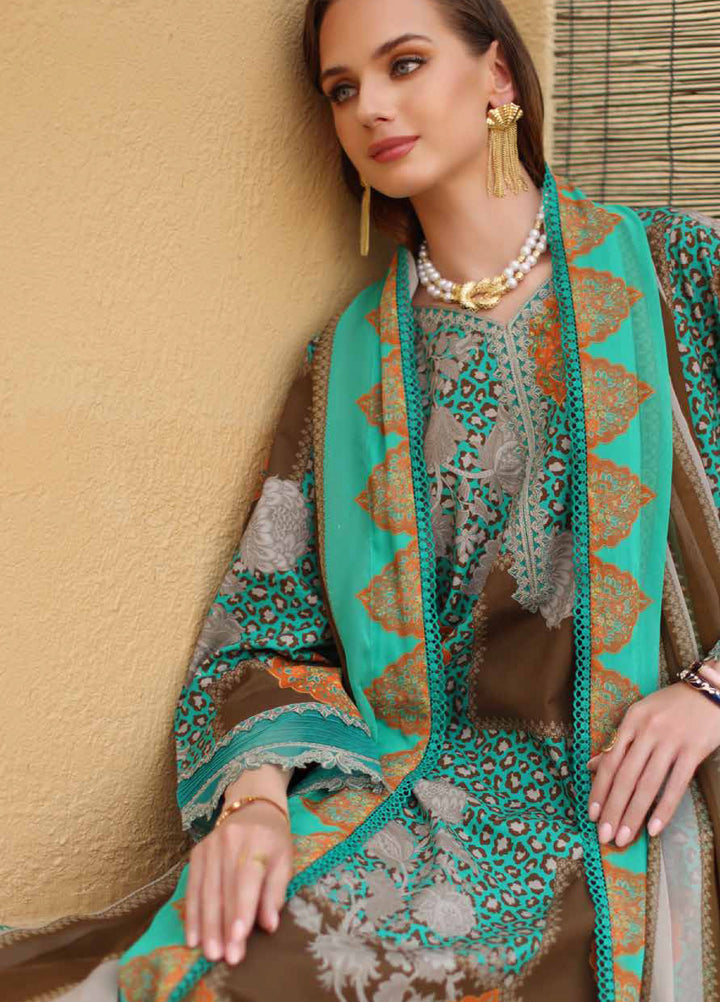Combination by Charizma Unstitched Embroidered Luxury Lawn 3 Piece Suit CHR26UC CC6-09 - Summer Collection
