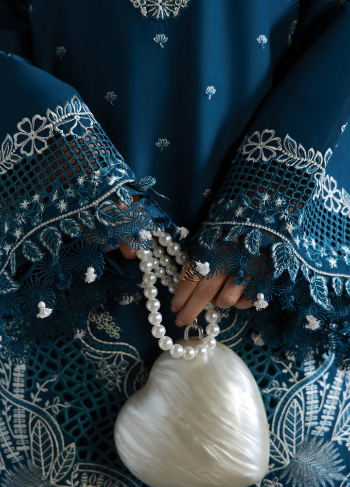 Saagar by Aabyaan Unstitched Embroidered Luxury Lawn 3 Piece Suit ABY26USL AL-9 Inaya - Festive Collection