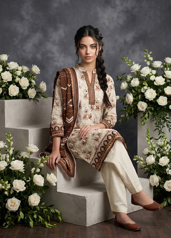 Salina Dobby by Regalia Textiles Unstitched Printed Lawn 3 Piece Suit RG26UPS D-02 - Casual Collection