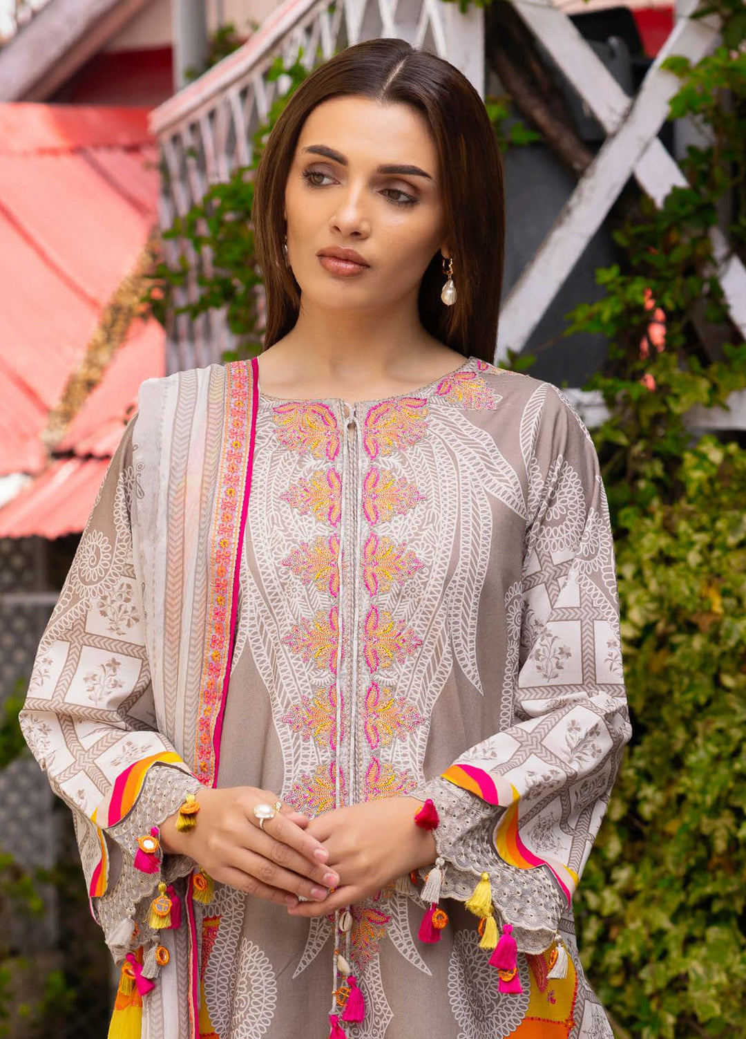Rang e Bahar by Charizma Unstitched Embroidered Lawn 3 Piece Suit CHR26ULR CRB6-16 - Summer Collection