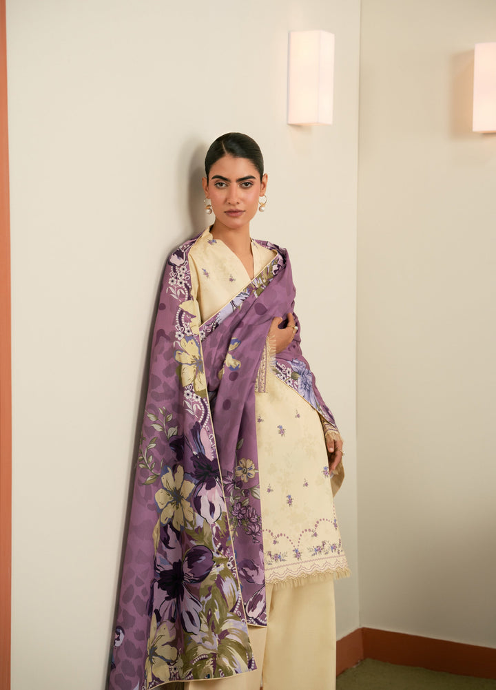 Seran Essentials Unstitched Printed Lawn 3 Piece Suit SN26UEL Avielle D-02 - Lawn Collection