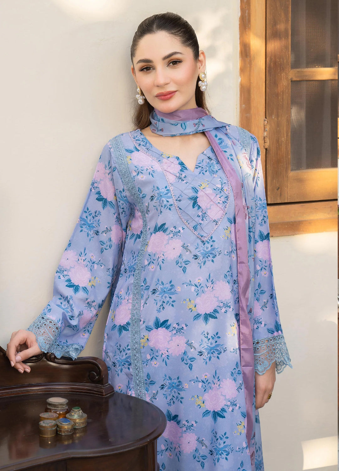 Mah e Noor Intermix by Panache 3 Piece Raw silk Aeris - Winter Collection