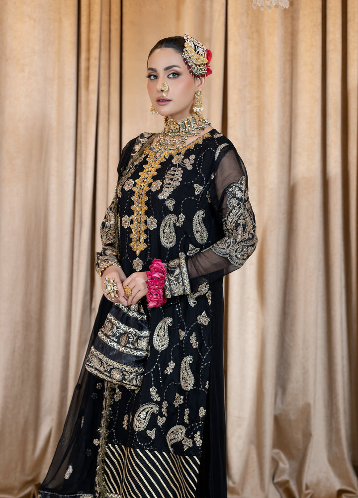 Maah-e-Noor Raum by Sarb Unstitched Embroidered Bamber Chiffon 3 Piece Suit RS26UMN MWF-06 - Wedding Collection