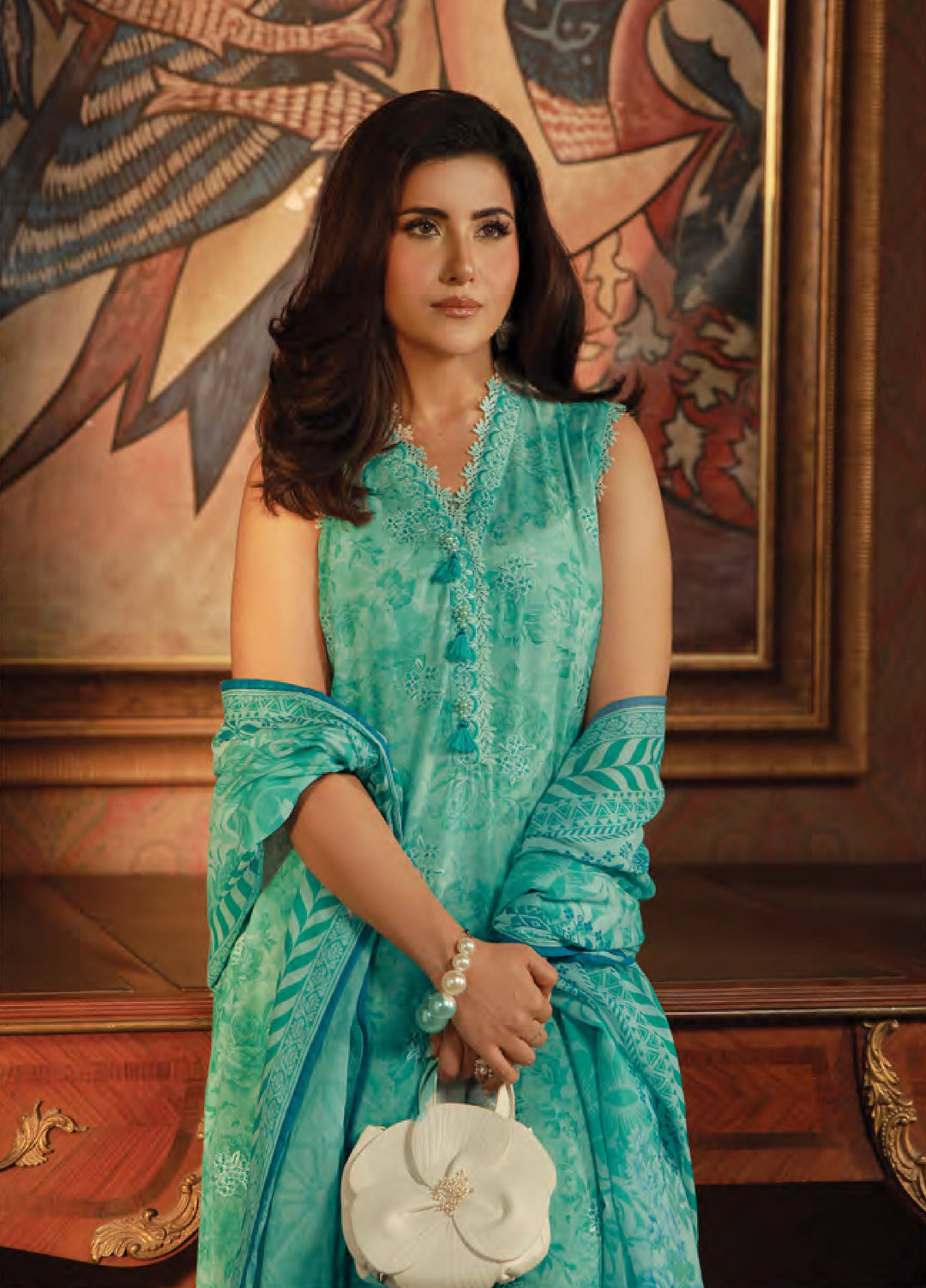 Komal Lawn by Lakhany Unstitched Embroidered Lawn 3 Piece Suit LSM26UK LG-IZ-0537 - Summer Collection