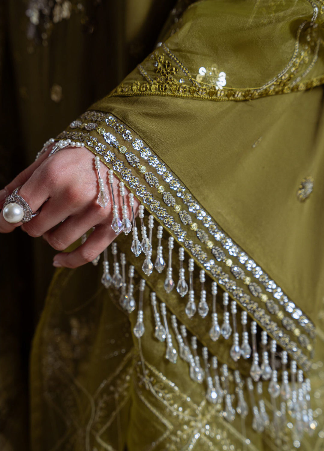 Luxe Atelier by Cross Stitch Unstitched Embroidered Silk 3 Piece Suit CS26ULA D-2 Gleam Luxe - Festive Collection