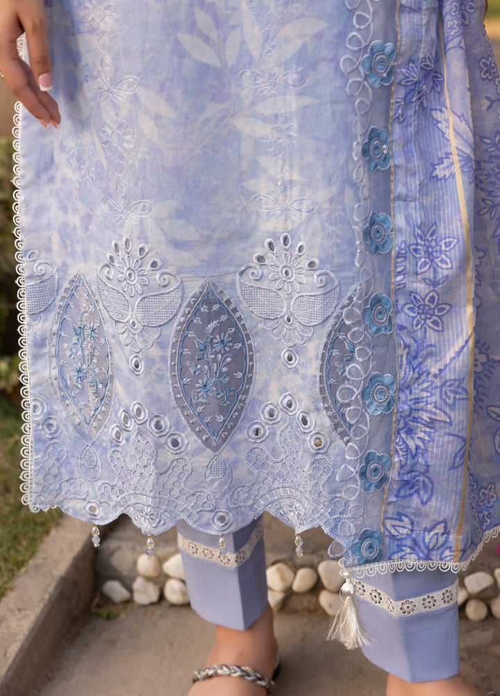 Al Zohaib Applique Kari Unstitched Embroidered Lawn 3 Piece Suit AZ26UAL D-11 - Casual Collection