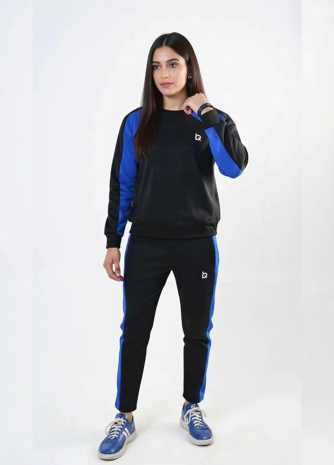 IQ Exclusive Women Winter Track Suit W-Blackout Blue Tracksuit