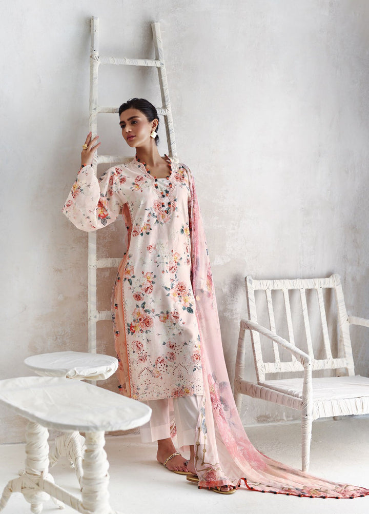 The Luxe by Gul Ahmed Unstitched Embroidered Lawn 3 Piece Suit GA26ULL PIVOINE Rosée BM 62044 - Casual Collection