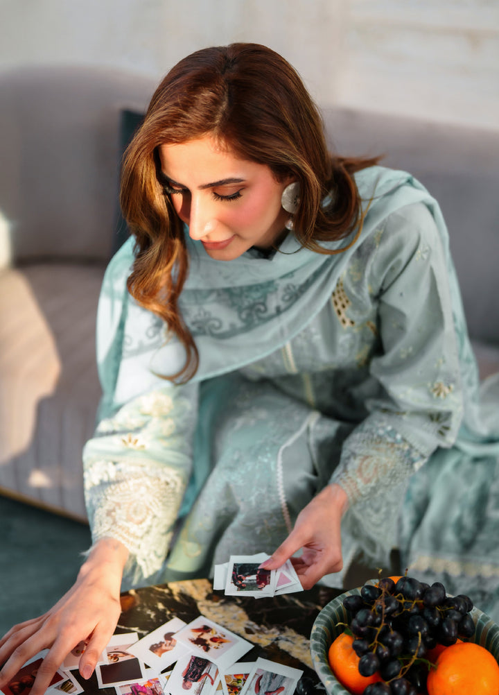 Symphony by Neeshay Unstitched Embroidered Luxury Lawn 3 Piece Suit NSH26US D-8 Sereia - Summer Collection