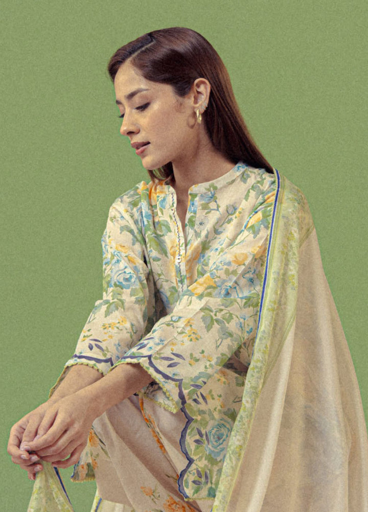 Coco by Zara Shahjahan Unstitched Printed Lawn 3 Piece Suit CZS26UPL AURELIA-7A - Summer Collection