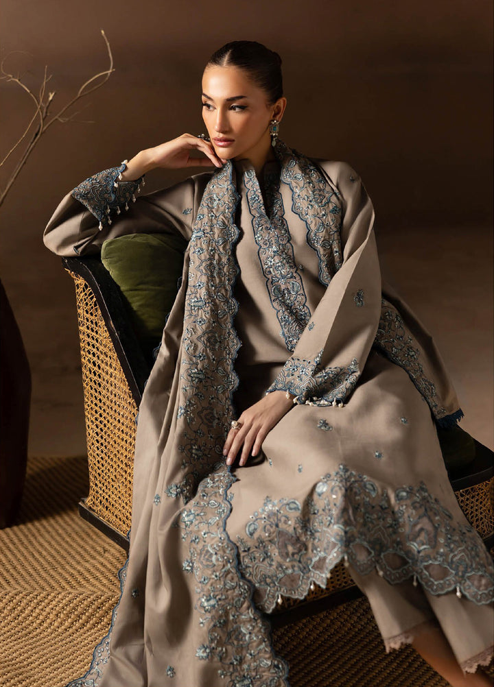 Sareen by Rajbari Unstitched Premium Viscose Chikankari 3 Piece RB25SC D-03 - Winter Collection