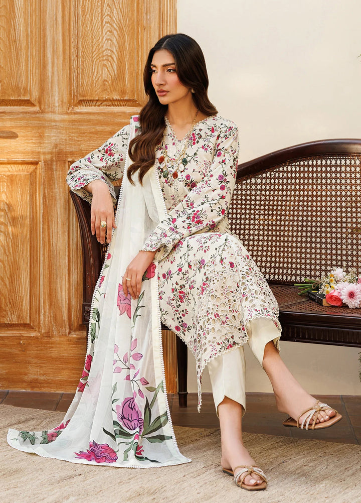 Amani by Zarif RTW Embroidered Lawn 3 Piece Suit ZR26PAL Barih - Eid Collection
