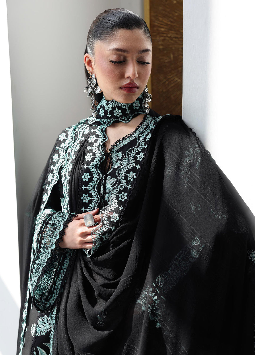 Q Line by Qalamkar Unstitched Embroidered Lawn 3 Piece Suit QLK26ULQ SANA QKL-6 - Festive Collection