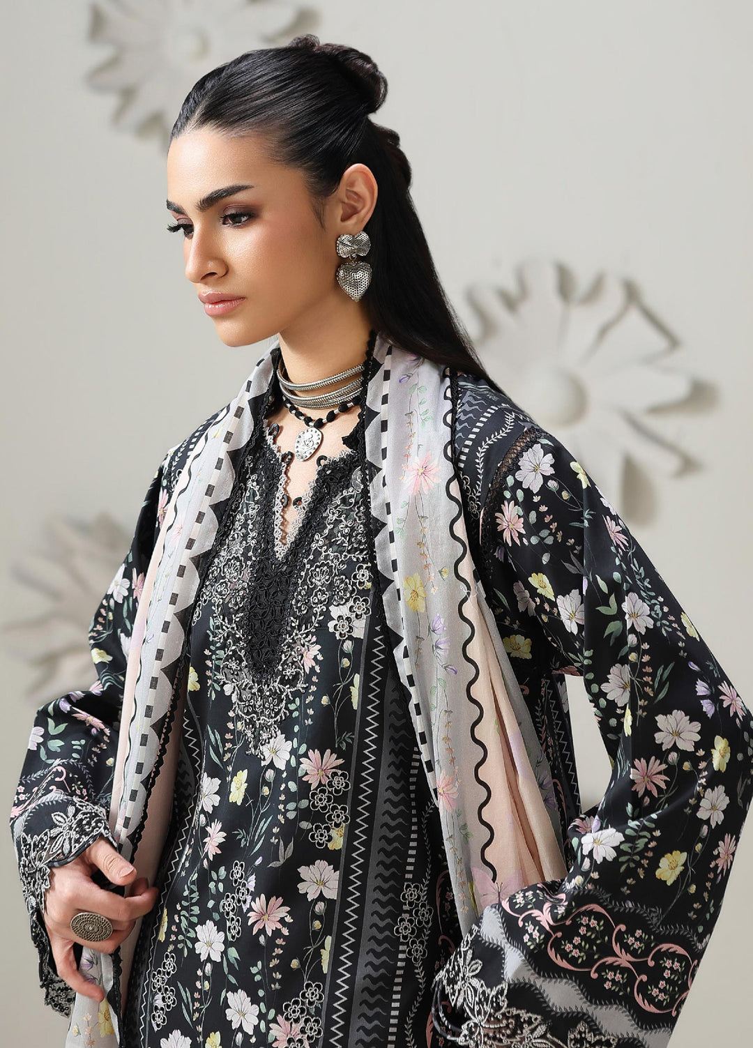 Q Prints by Qalamkar Unstitched Printed Lawn 3 Piece Suit QLK26UQL AMEL QQP-08 (A) - Summer Collection