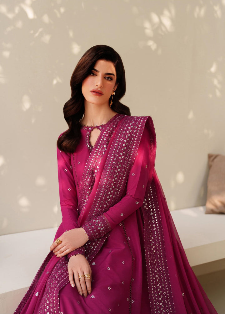 Tabeer by Zarif Unstitched Silk Embroidered 3 Piece Suit ZR26UT ZE-TS-04 HORAIN - Winter Collection