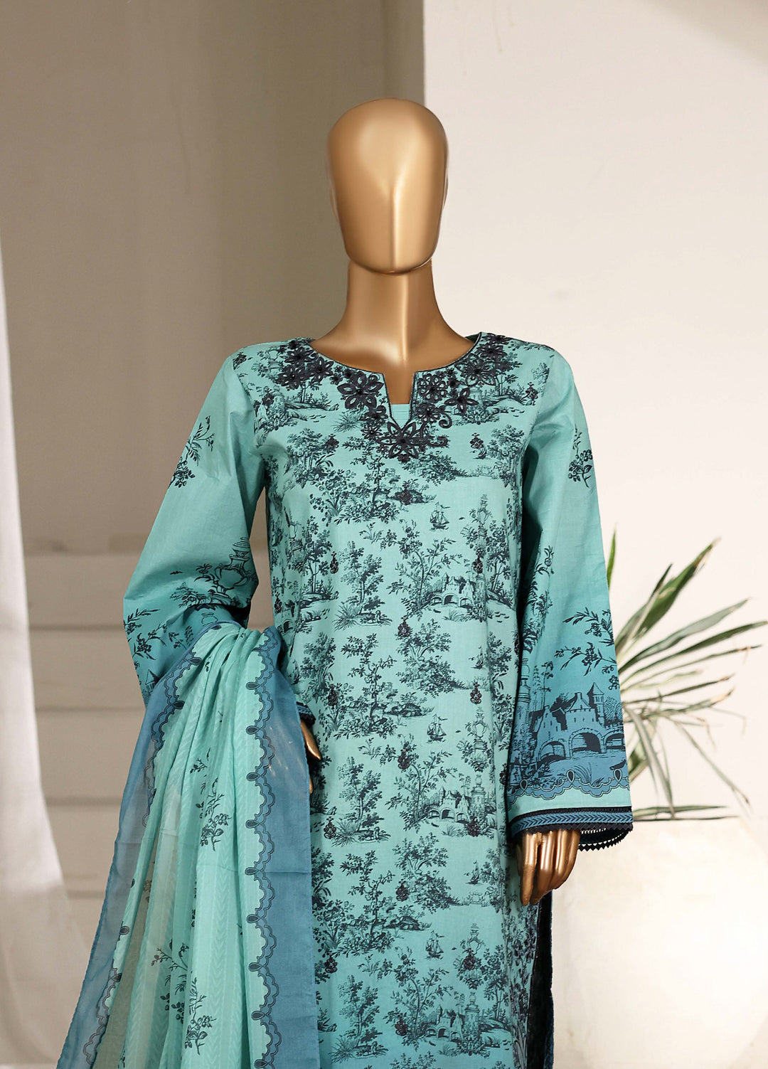 Guldozi by HZ Textiles RTW Embroidered Lawn 3 Piece Suit CPE-3P-026 - Summer Collection