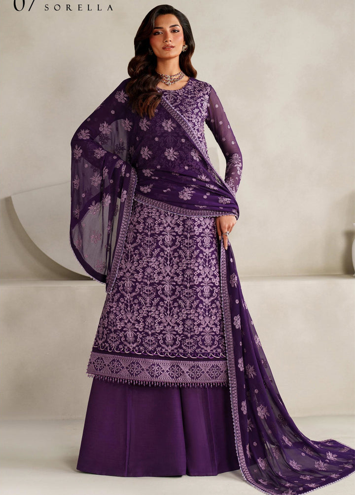 Muse Thread by Zarif Unstitched Chiffon Embroidered Suits 3 Piece ZRF25MT 07 SORELLA - Festive Collection