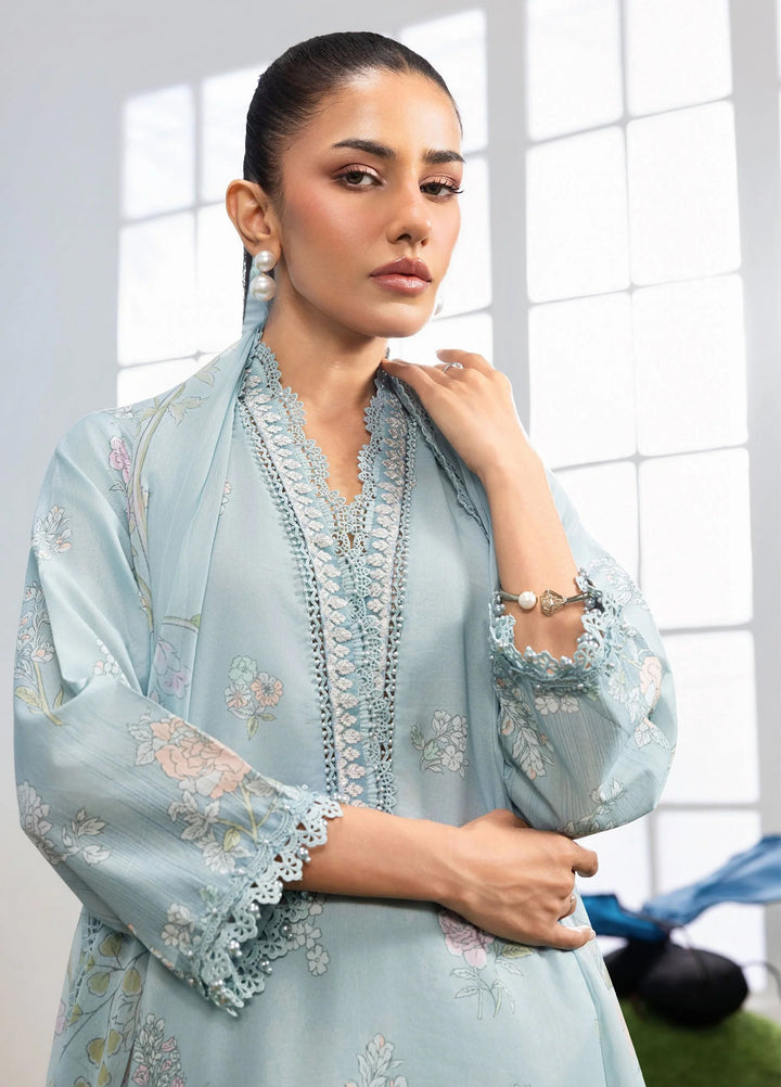 M Basics by Maria B Unstitched Embroidered Lawn 3 Piece Suit MB26SSEL MB-CUSV14-02B - Eid Collection
