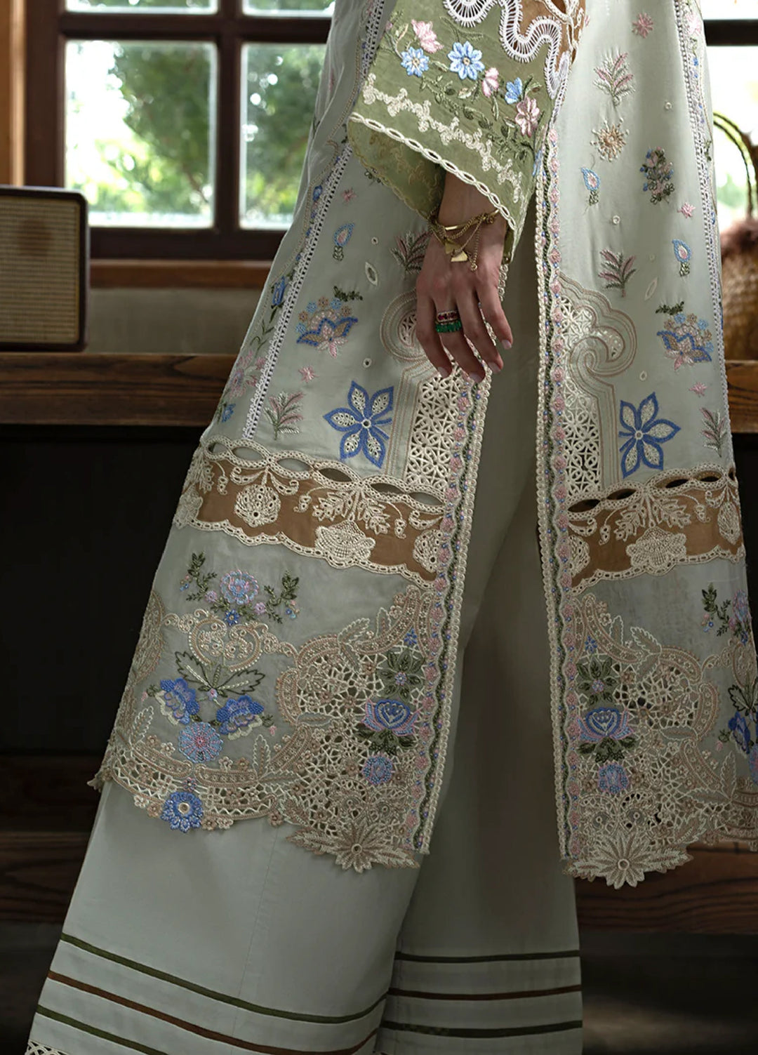 Mon Tresor by Esmel Unstitched Embroidered Luxury Lawn 3 Piece Suit EML26UMT D8-Perla - Summer Collection