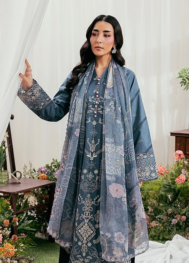 Zync by Florent Unstitched Embroidered Lawn 3 Piece Suit FL26ULZ FZ-7A - Summer Collection