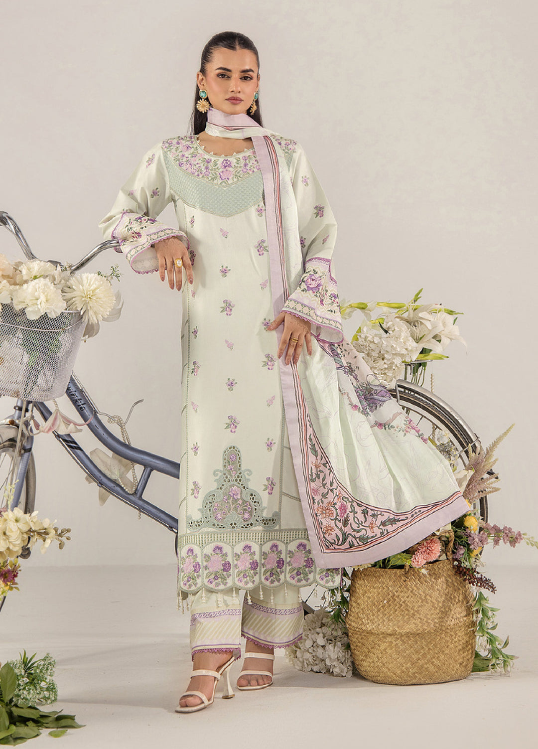 Sara Jahan Women RTW Embroidered Lawn 3 Piece Suit SJ26RF SJ-1088 - Festive Collection