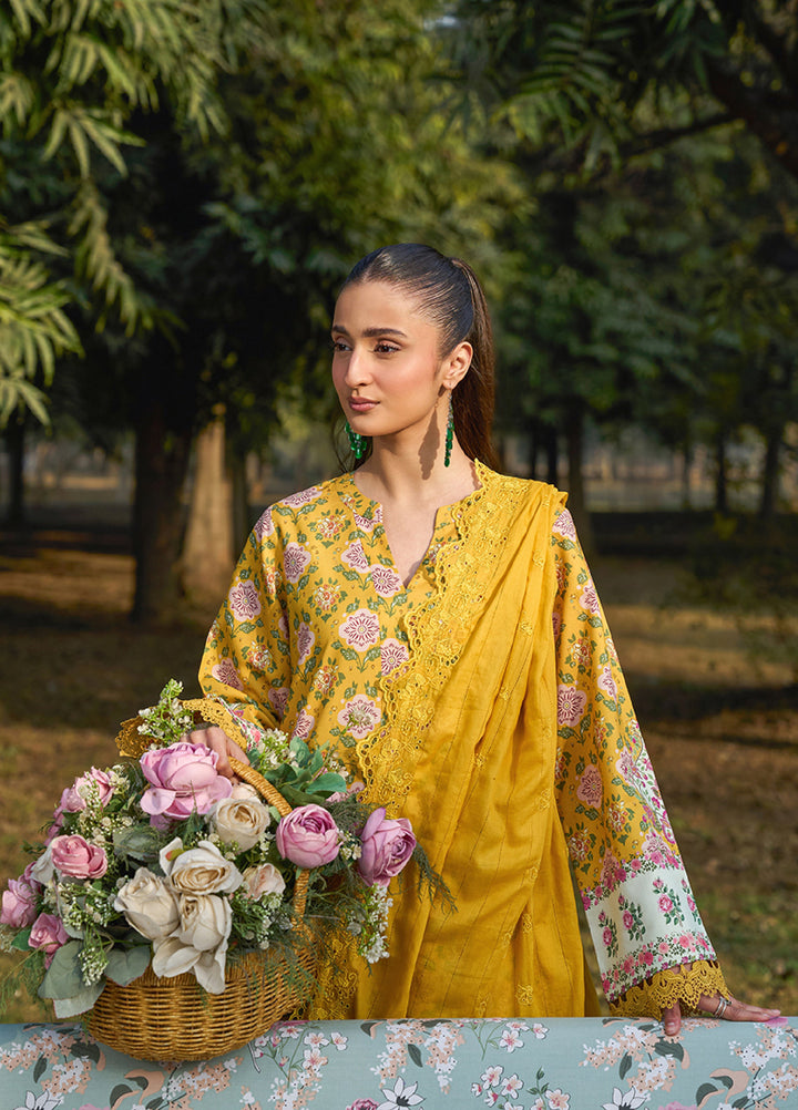 Raha Summer Prints by RajBari Unstitched Printed Lawn 3 Piece Suit RB26URS D-06 - Summer Collection