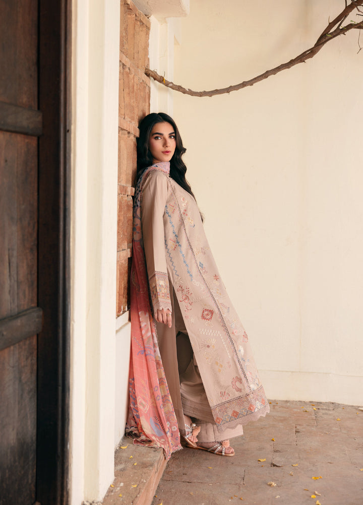 Zync by Florent Unstitched Embroidered Lawn 3 Piece Suit FL26ULZ FZ-4B - Lawn Collection