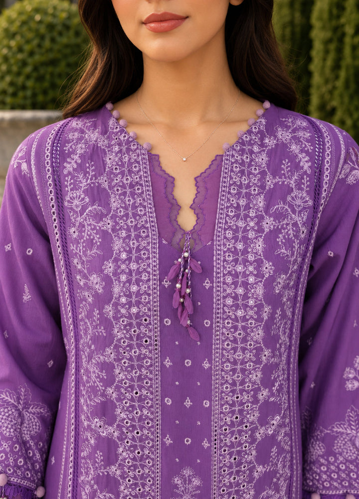 Zellbury Unstitched Embroidered Cotton 3 Piece Suit ZB26UCC WUC26E34074 - Casual Collection
