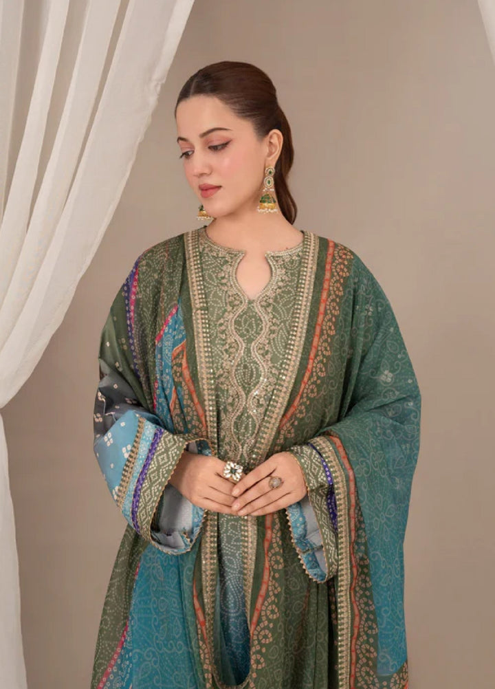 Bandhani by Chandan Nagri Women Pret Embroidered Silk 3 Piece Suit Selin - Formals Collection