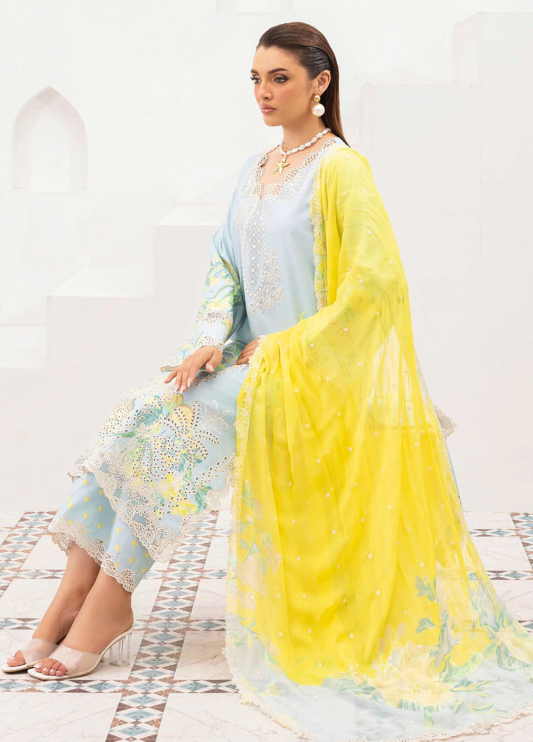 Rang e Bahar by Charizma Unstitched Embroidered Lawn 3 Piece Suit CHR26ULR CRB6-25 - Summer Collection