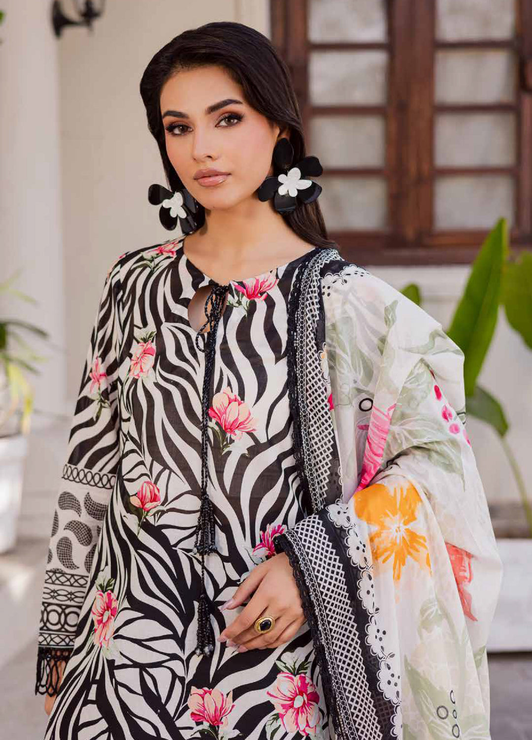 Rania by Nureh Unstitched Printed Lawn 3 Piece Suit NU26ULR NR-08 - Casual Collection