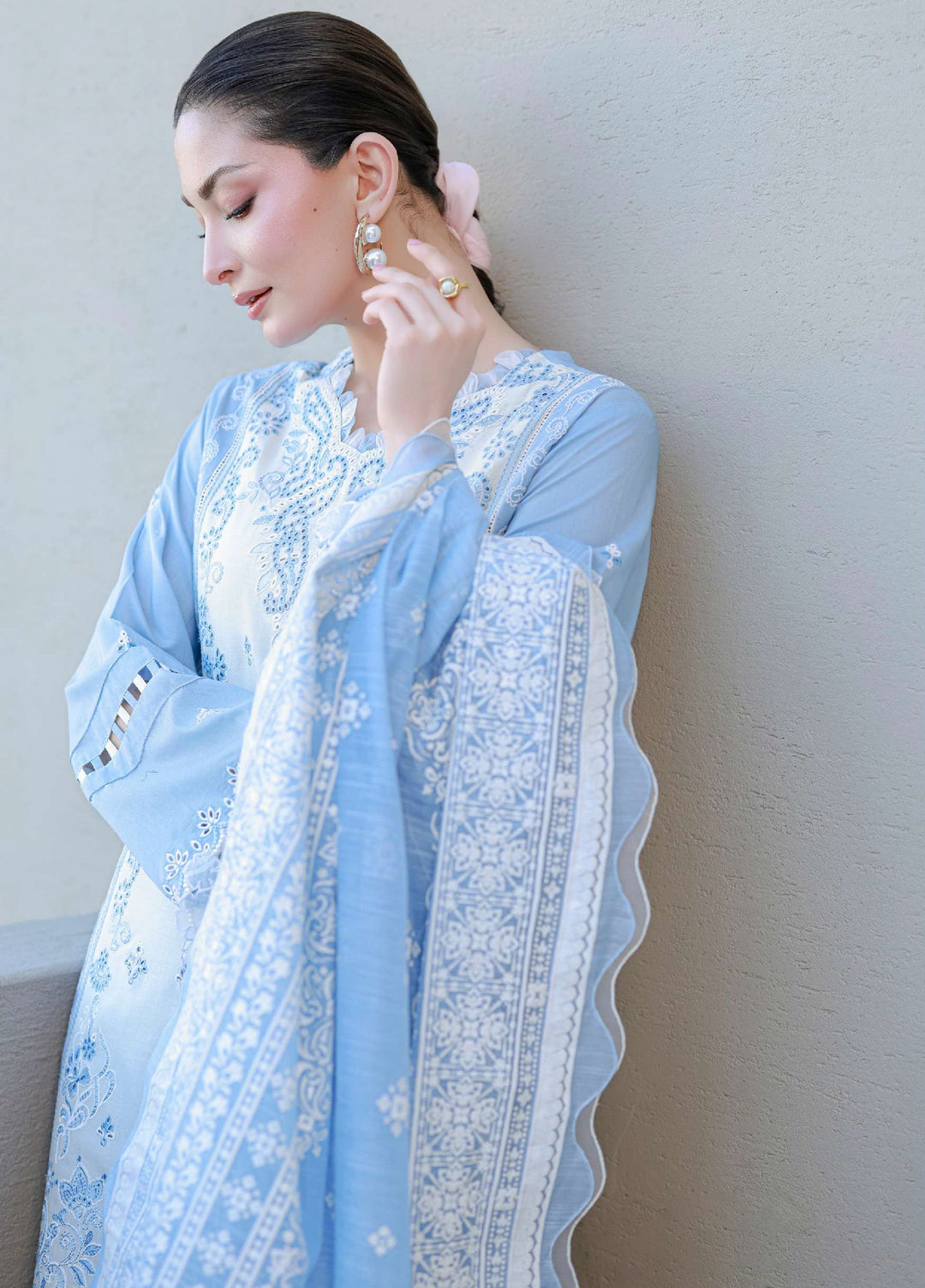 Zellbury Unstitched Embroidered Cotton 3 Piece Suit ZB26UCC WUC26E34066 - Casual Collection