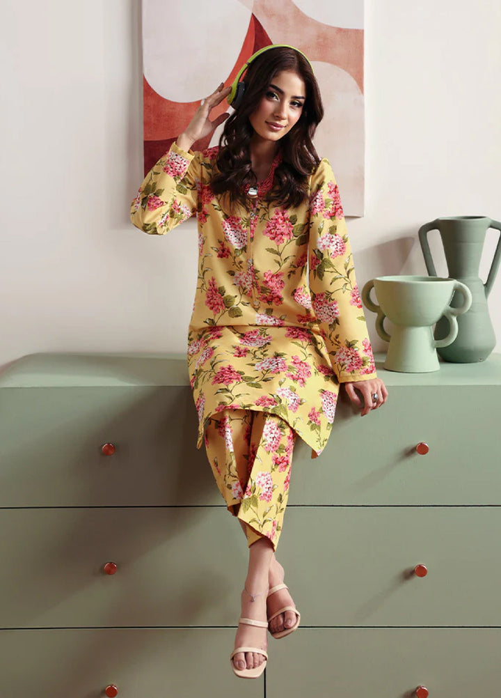 Basics by Gulaal Pret Embroidered Poly Lawn 2 Piece PL-09 Honey Dew - Summer Collection