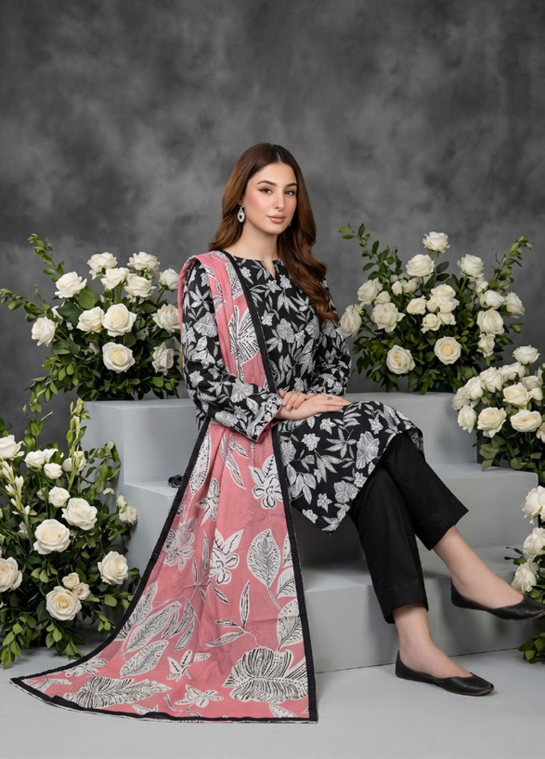 Salina Dobby by Regalia Textiles Unstitched Printed Lawn 3 Piece Suit RG26UPS D-07 - Casual Collection