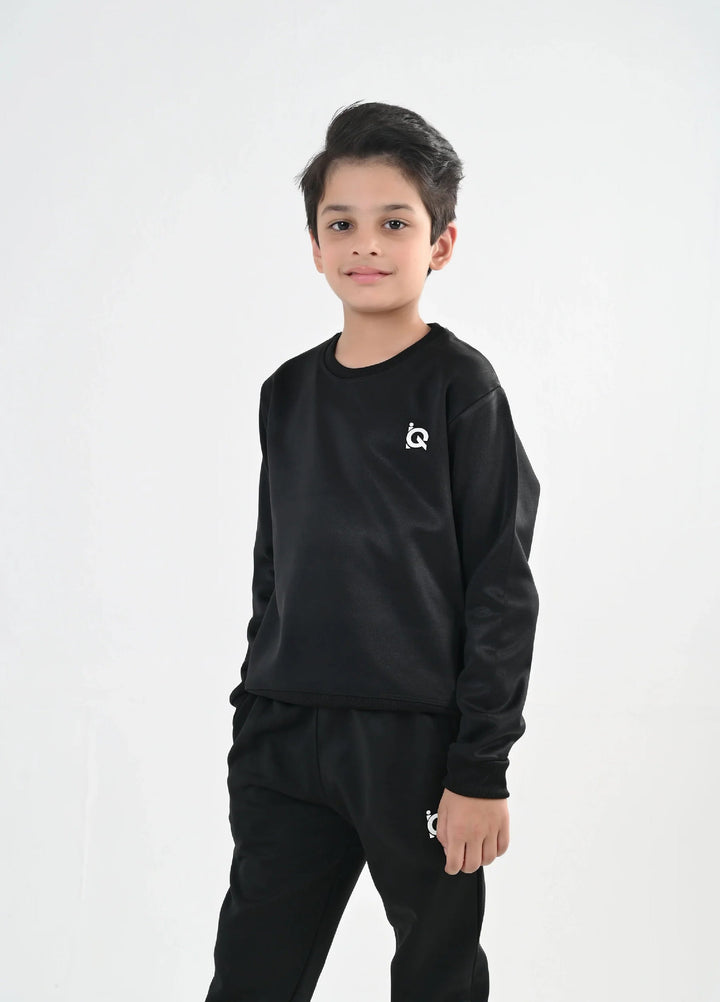 IQ Exclusive Kids Track Suit Fleece 2 PieceBlack IQ Sweatshirt-Unisex Kids - Winter Collection