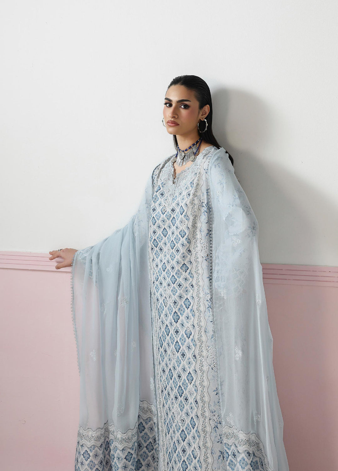 Q Prints by Qalamkar Unstitched Printed Lawn 3 Piece Suit QLK26UQL ALINE QQP-10 (B) - Summer Collection