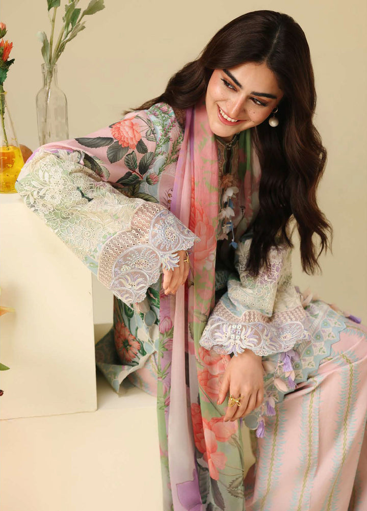 Soleil Hemline by Mushq Unstitched Printed Lawn 3 Piece Suit MU26USL Moonlit Dolce HUNSS260303 - Festive Collection