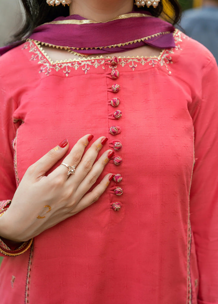 Omal by Komal Pret 3 Piece Dobby Suit Dilruba- Festive Collection