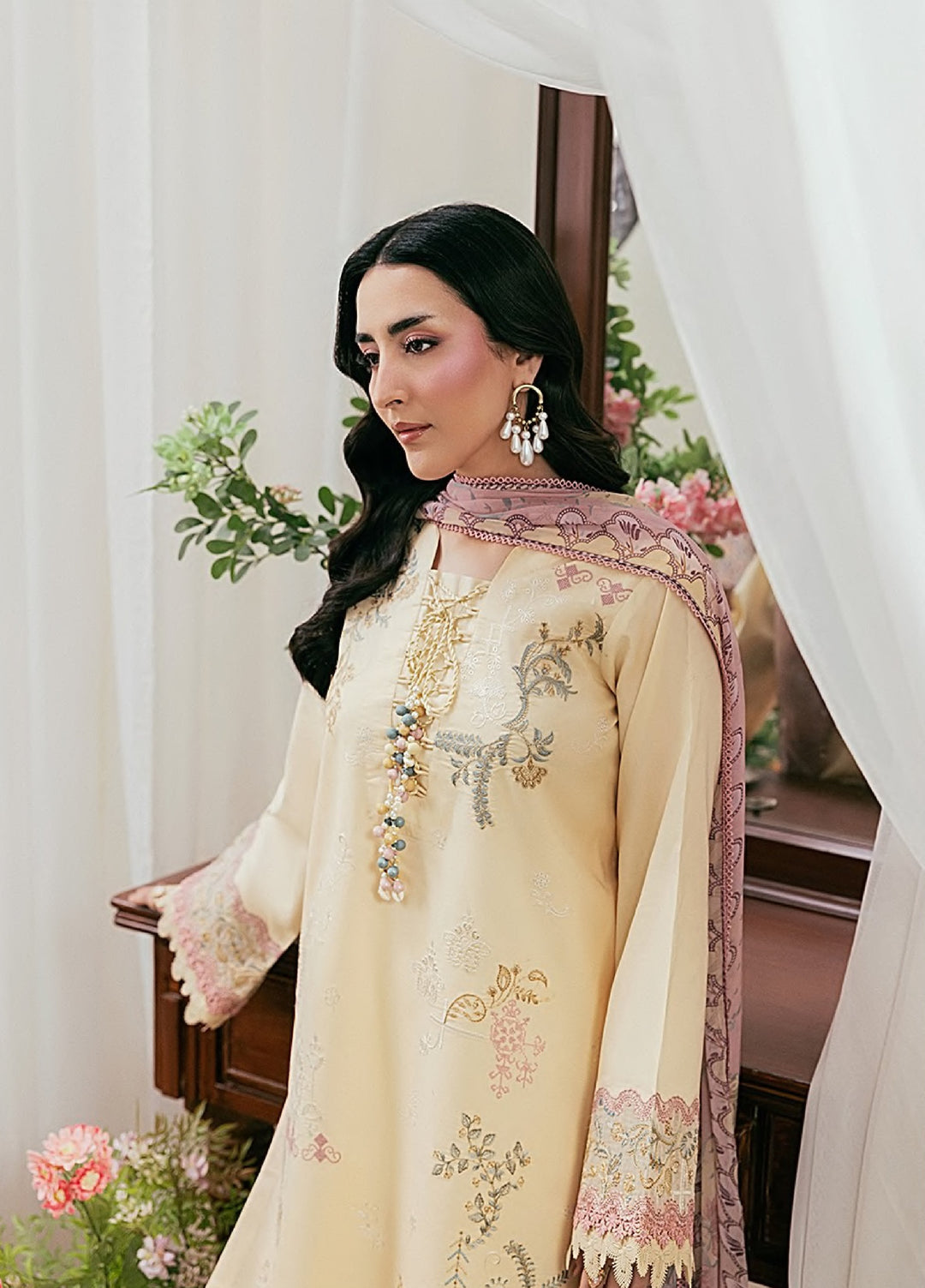 Zync by Florent Unstitched Embroidered Lawn 3 Piece Suit FL26ULZ FZ-6B - Summer Collection