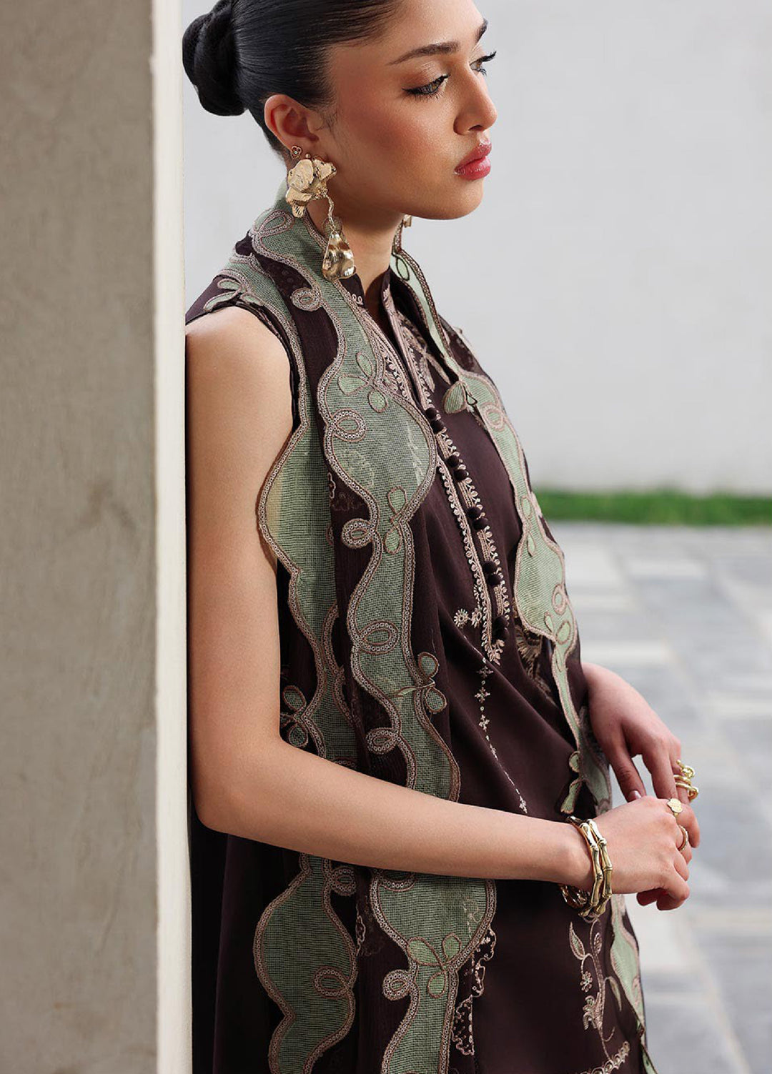 Q Line by Qalamkar Unstitched Embroidered Lawn 3 Piece Suit QLK26ULQ YASRA QKL-15 - Festive Collection