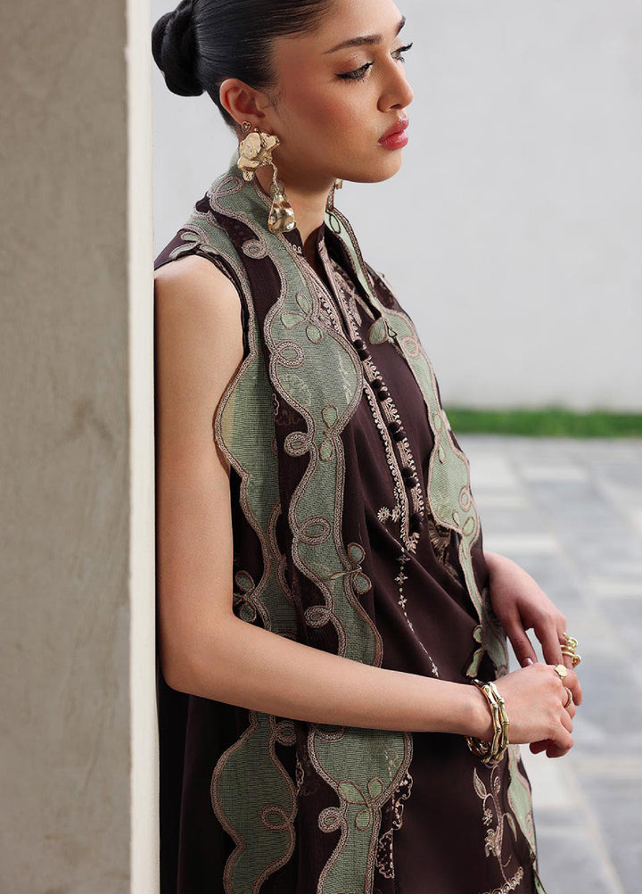 Q Line by Qalamkar Unstitched Embroidered Lawn 3 Piece Suit QLK26ULQ YASRA QKL-15 - Festive Collection