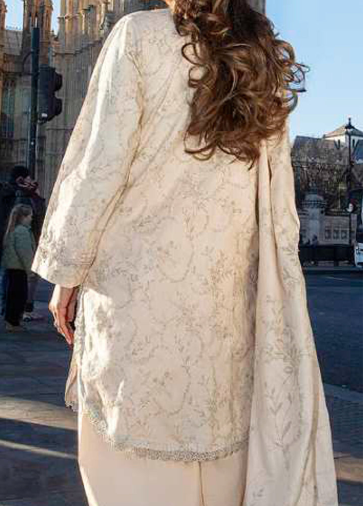 AL Zohaib Dhagakari Unstitched Embroidered Lawn 3 Piece Suit AZ26UD D-1 - Summer Collection